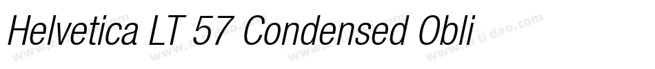 Helvetica LT 57 Condensed Oblique字体转换